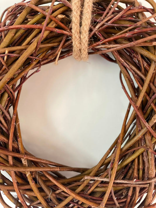 Small Dried Natural Willow Wreath