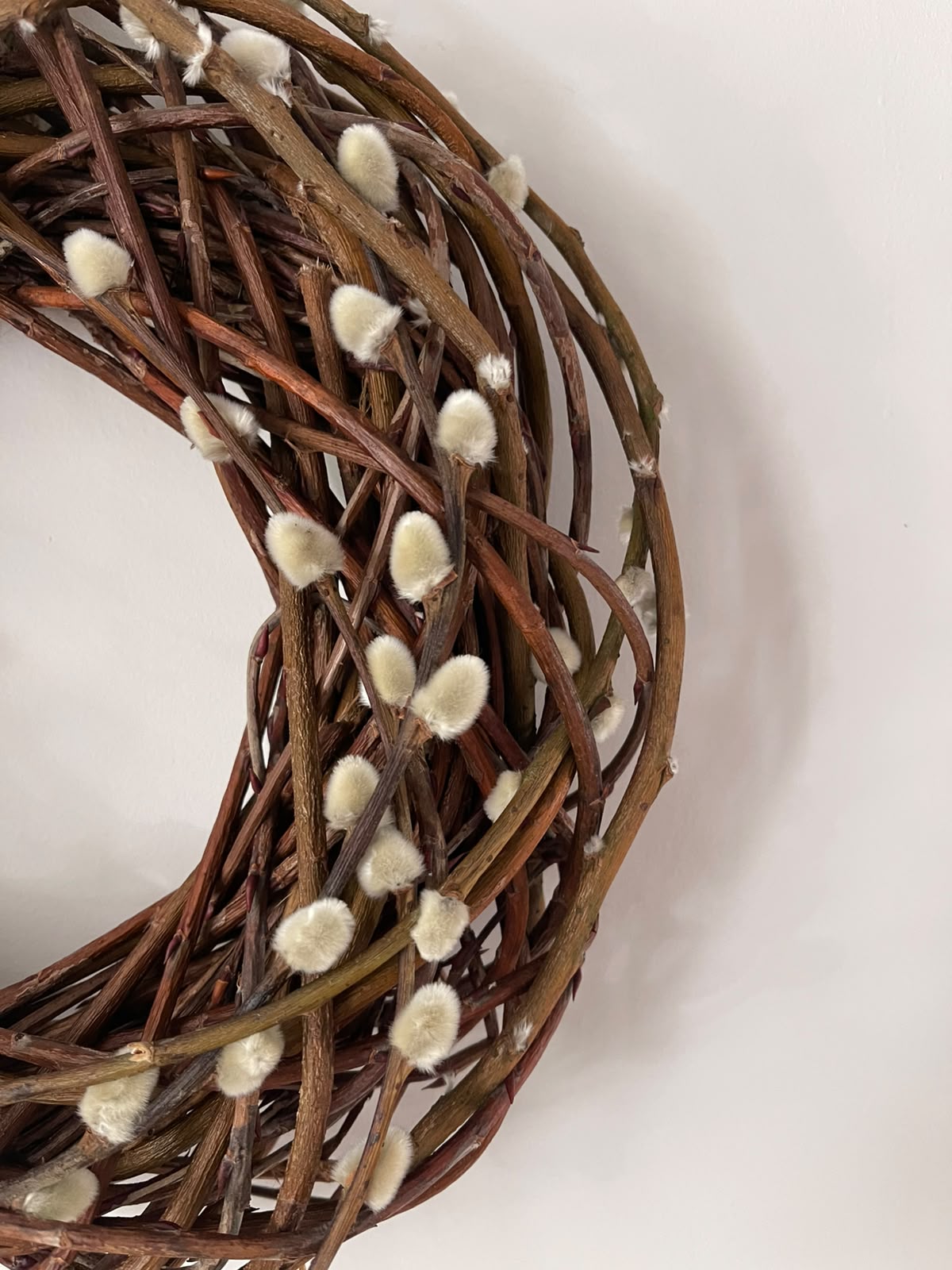 Small Dried Pussy Willow Wreath