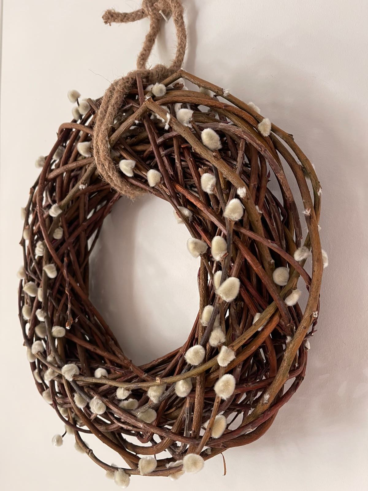 Small Dried Pussy Willow Wreath
