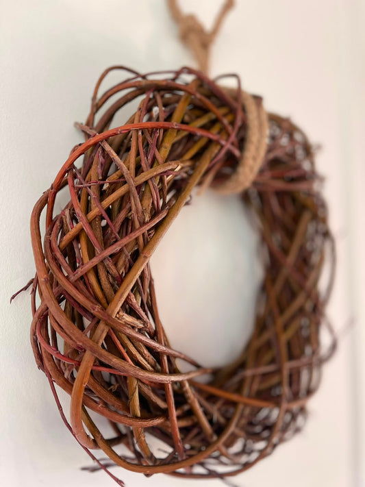 Small Dried Natural Willow Wreath