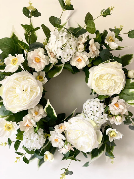 Faux Elegant Country Floral Wreath