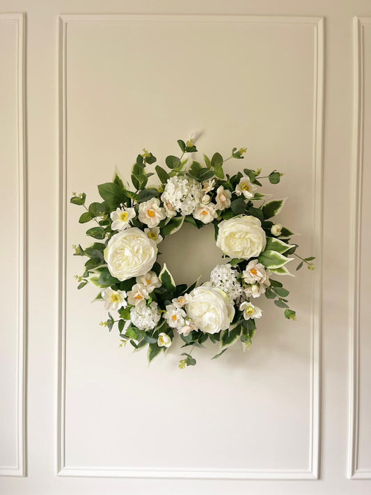 Faux Elegant Country Floral Wreath