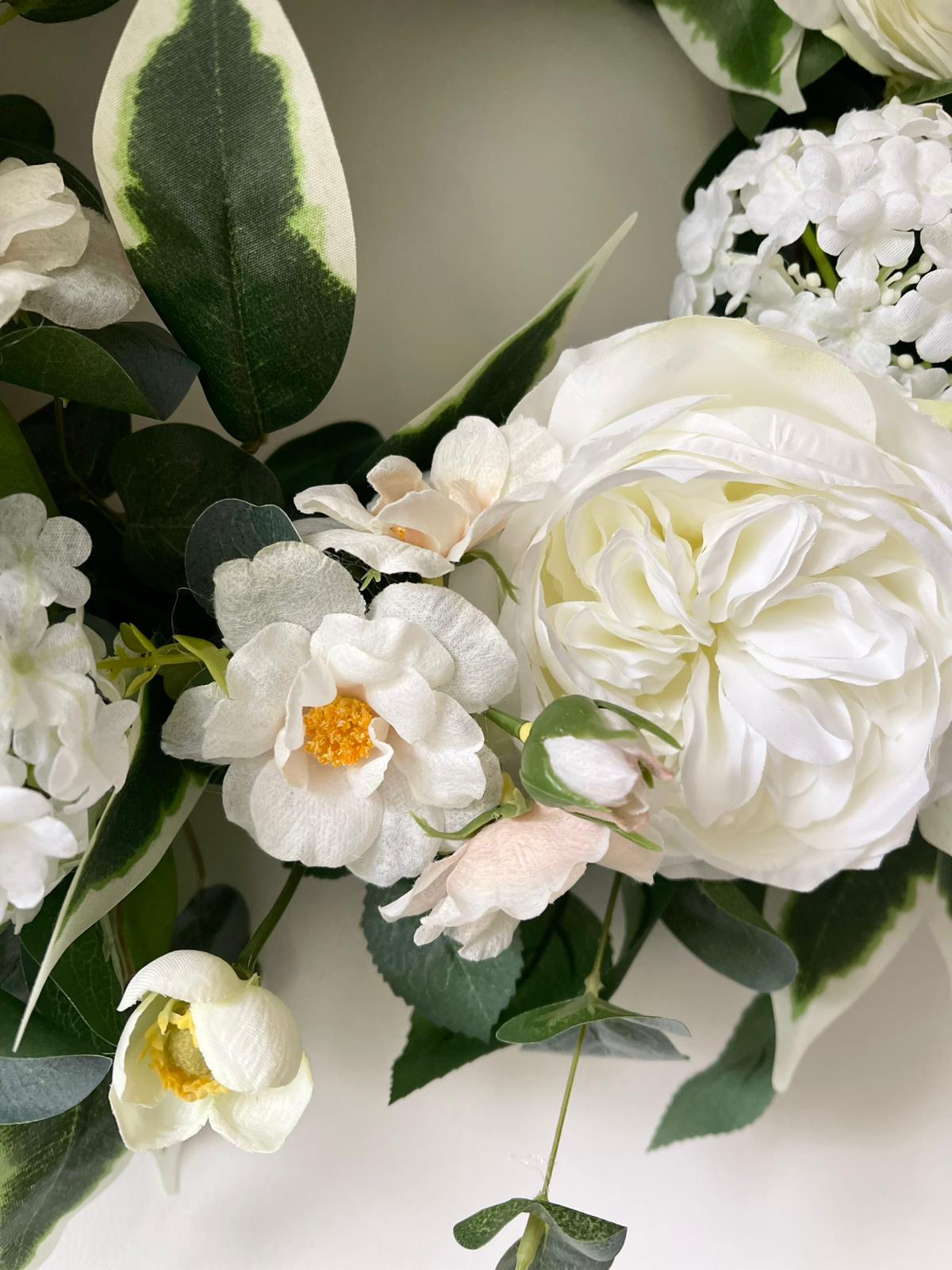 Faux Elegant Country Floral Wreath